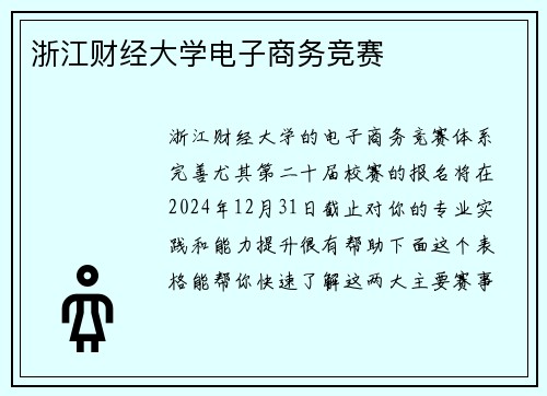 浙江财经大学电子商务竞赛